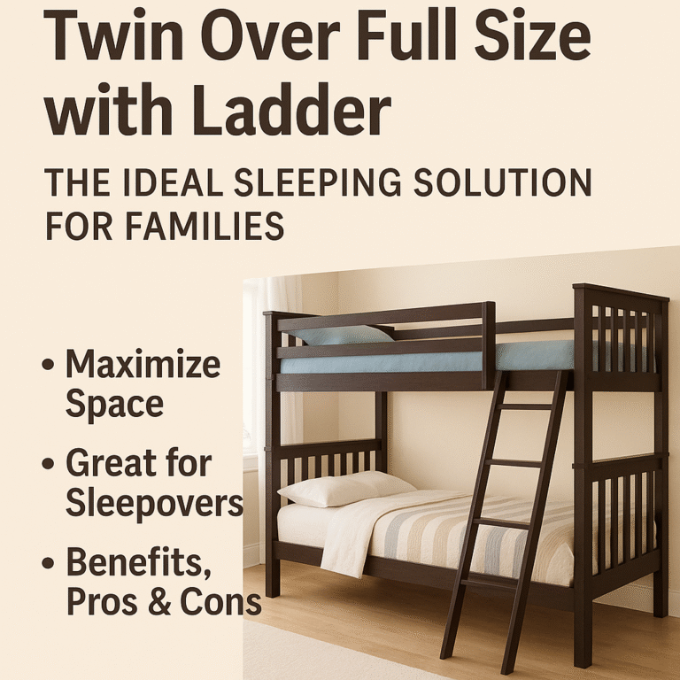 Bunk Bed Twin Over Full Size with Ladder