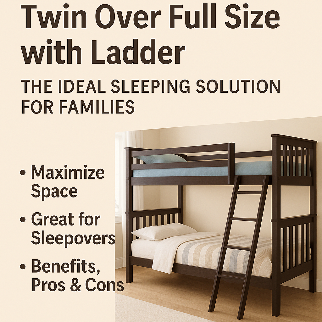 Bunk Bed Twin Over Full Size with Ladder