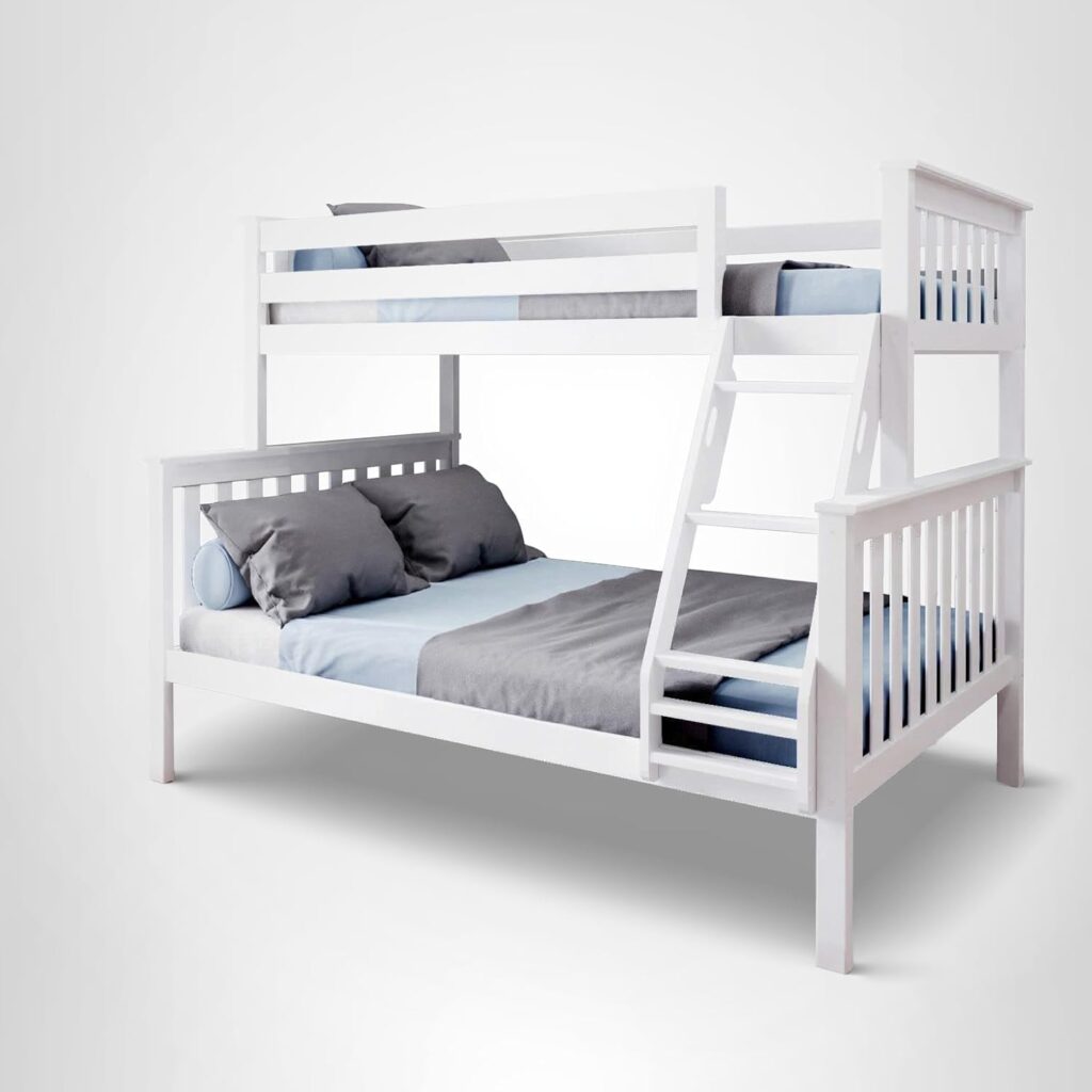 Max & Lily Twin Over Full Size Solid Wood Bunk Bed