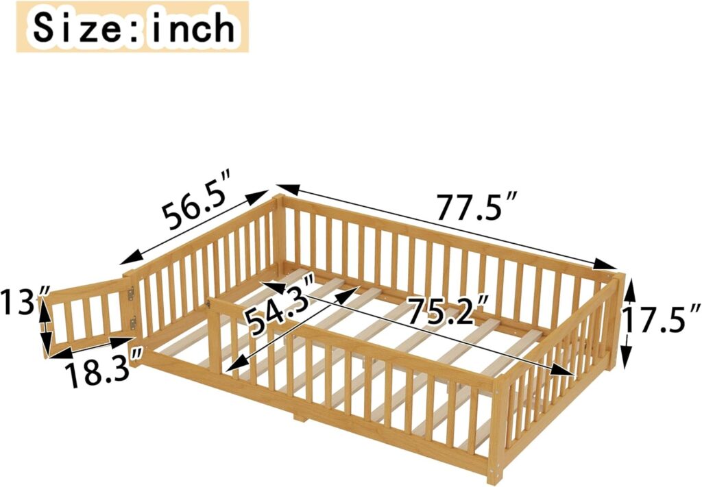 twin Montessori floor bed