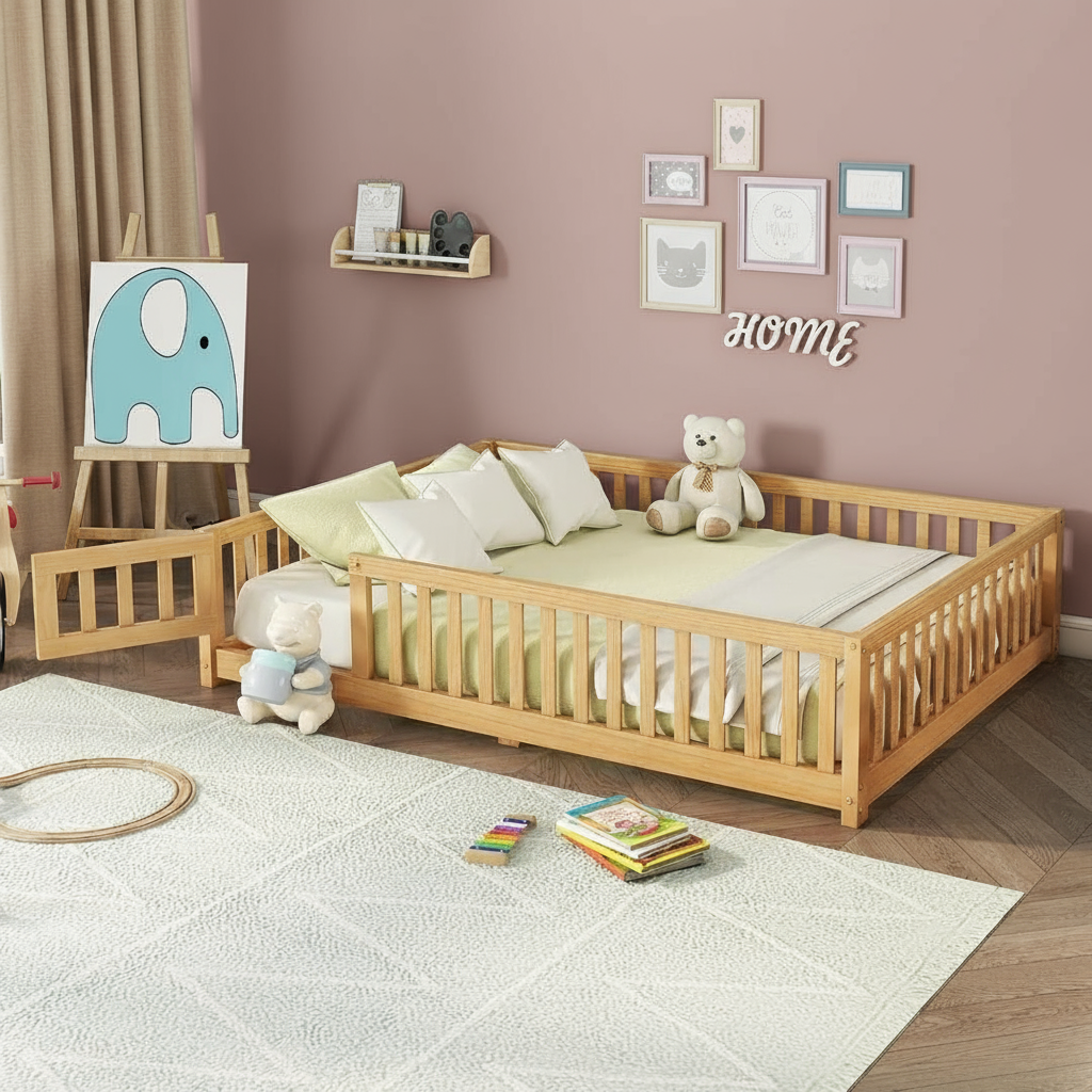Montessori twin floor bed